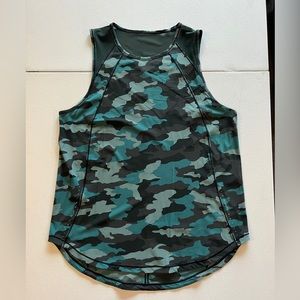 Lululemon Sculpt Tank Back Vent Green Camo
